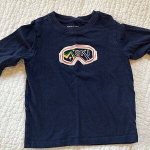 Janie and Jack Navy Blue Kids Ski Shirt 3T